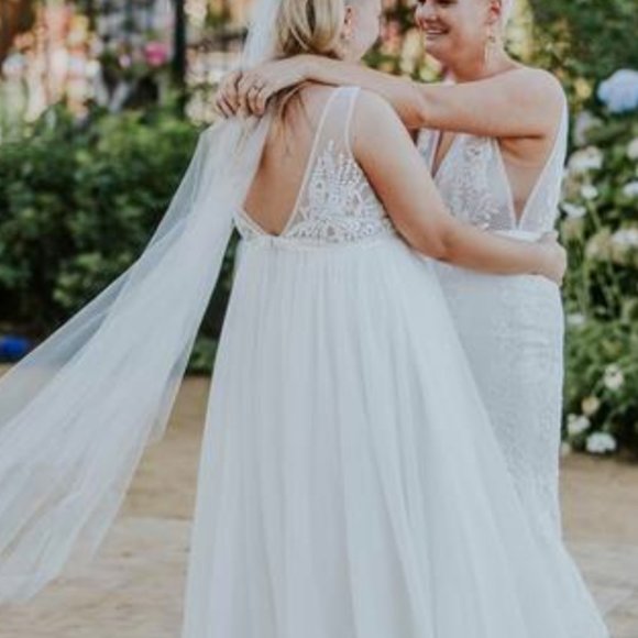 Made With Love Sofia Gown With Sasha Lace Bodice - Picture 2 of 9